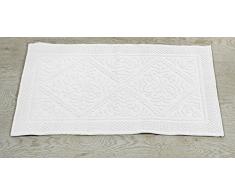 Bessere Trends/Pfanne Overseas Provence Jaquard Bad Teppich, weiß, 43,2 x 61 cm