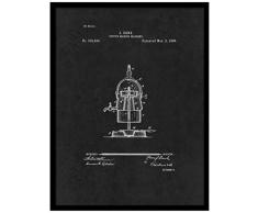 SpotColorArt PATENT150053BK-2229BK 1896 Kaffeemaschine, 56 x 74 cm