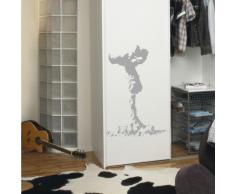 INDIGOS 4052166094931 Wandtattoo W499 Atompilz Wolke Wandaufkleber 80 x 55 cm, silber