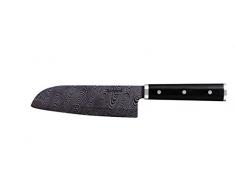 Kyocera KIZUNA Keramik-Santokumesser, Klingenlänge 16 cm Messer, Pakkaholz, schwarz, 29,7 x 5,3 x 2,3 cm
