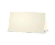 Elfenbeinfarben Tischkarten, flach oder Zelt Stil – 10 oder 50 Pack – Farbe Placement Tisch Name Abendessen Sitz – Stationery Party Supplies – Jeden Anlass Event oder Urlaub, elfenbeinfarben, TENT STYLE