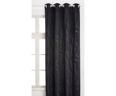 Oxford Stil der Einrichtung 2110. BR schwarz 1 x Schiebevorhang mit Ösen Blickdicht 140 x 240 cm