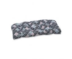 Pillow Perfect Outdoor | Indoor Cabana Stripe Schwarz Rattan Loveseat Kissen 25x25x5