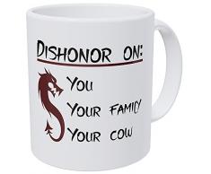 wampumtuk Schande auf sie ihre Kuh und Familie Dragon 11 Unzen Funny Kaffee Tasse
