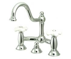 Nuvo Elements of Design es3911px Chicago Spültischmischbatterie 20,3 cm breitgefächert WC Wasserhahn mit Messing Pop-Up, 22,9 cm poliert Chrom