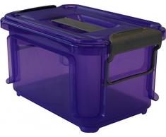 Denox Aufbewahrungsbox Ordnung, Kunststoff, Violett, 34.5 x 24 x 18 cm 25x16.5x14 cm violett
