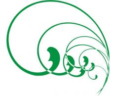 INDIGOS 4051095036104 Wandtattoo w327 Ranken Pflanzen Wandauskleber in 3 Größen, 120 x 111 cm, grün