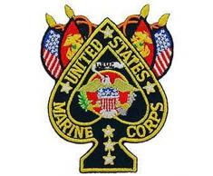 EagleEmblems Patch-USMC, Spaten, Flaggen (8,9 cm)