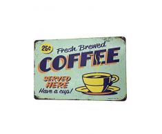 AIQIBAO Aikibao Metallschild, Vintage-Design, Wanddekoration, für Zuhause, Kaffee, Garage, Bar, Pub, Küche, 30,5 x 20,3 cm e