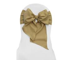 La Leinen Popeline Stuhl Bögen, Polyester, Taupe, 8 x 274 cm, 10 Stück