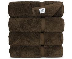 Luxuriöses Hotel & Spa Handtuch, türkische Baumwolle, Waschlappen – Set von 12 Handtuch aus 100 % echter türkischer Baumwolle Bath Towel - Set of 4 Cocoa