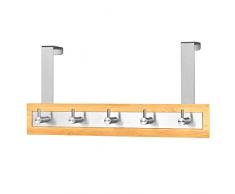 ToiletTree Products Bambus Edelstahl Handtuch Tür Haken, 5 Hook