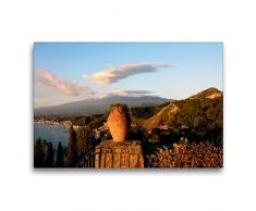 Calvendo Premium Textil-Leinwand 75 x 50 cm Quer-Format Blick zum Ãtna | Wandbild, HD-Bild auf Keilrahmen, Fertigbild auf hochwertigem Vlies, Leinwanddruck von Helene Seidl Natur Natur