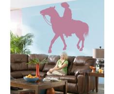 INDIGOS 4052166079051 Wandtattoo w456 Pferd Rodeo Wandaufkleber 120 x 118 cm, violett