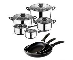 San Ignacio Pfannen- und Topfset, Edelstahl, Schwarz, 40. cm