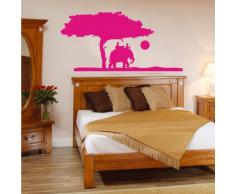 INDIGOS 4052166119276 Wandtattoo w558 Afrika / Steppe, Elefant Wandaufkleber 120 x 58 cm, rosa