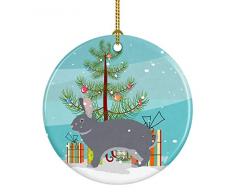 Carolines Treasures Weihnachtsbaum, Abessinischer Katze, Keramik Kaninchen - Riesen-Chinchilla-Kaninchen 3 in Mehrfarbig