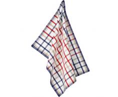 kela Frida Gericht Handtuch mit schmal viereckig Motiv, Baumwolle, Rot/Blau/Beige, 50Â x 70Â cm