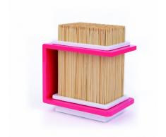 COOKUT Messerblock mit Holzstäbchen aus Bambus (FAKIRP), Rosa