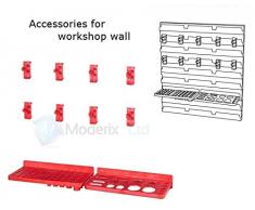 Patrol Group Werkstatt Wandregal Stapelboxen Schraubenbox Regalsystem 12tlg