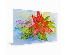 Premium Textil-Leinwand 120 x 80 cm Quer-Format Weihnachtsstern | Wandbild, HD-Bild auf Keilrahmen, Fertigbild auf hochwertigem Vlies, Leinwanddruck von Gudrun Rebel