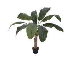 EUROPALMS Bananenbaum, Kunstpflanze, 100cm | Bananenbaum mit Naturmaterial überzogenem Stamm