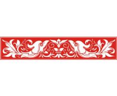 INDIGOS 4051095030973 Wandtattoo w271 Blumen, Vogel 120 x 24 cm, rot