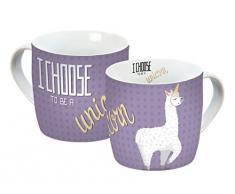 infinite by GEDA LABELS (INFKH) 12006 Lama I Choose lila Tasse, Porzellantasse, Kaffeetasse, Mehrfarbig