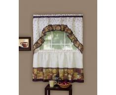 Achim Home Furnishings Kaffee Kontingent und Swag Fenster Behandlung Set, 57 von 91 cm, braun
