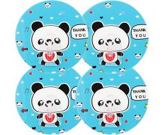 mumbi Handtuchhalter selbstklebend Handtuchhaken ohne Bohren Klebehaken, Kunststoff, Panda, 4-er Set