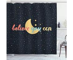 Abstrakt Vorhang für die Dusche von ambesonne, Rainbow farbig Schattierungen gerade Band Streifen trendiges Vibrant Tones Artistic Design, Stoff Badezimmer Decor Set mit Haken, multicolor, Textil, Multi 13, 69W x 70L