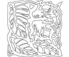 INDIGOS/Wandaufkleber-e57 schönes Blätterwerk Blatt Blüte Blumen Pflanzen Ranket 80x77 cm Weiss, Vinyl, 80 x 77 x 1 cm