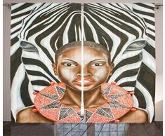 ambesonne Home Decor Kollektion, Collage Tropic Summer Sandy Beach Ruhige Friedliche Serene Entspannende Bilder Coastal Thema, Fenster Behandlungen, Wohnzimmer Schlafzimmer Vorhang 2 Platten Set, creme blau, Textil, Multi 3, 108W x 84L