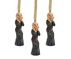 Christbaumschmuck - Der stumme Schrei Kunst-Feiertags-Verzierung: Set von drei - Edvard Munch
