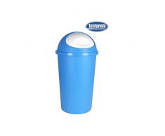 Tontarelli Mülleimer C/Deckel 25L Small Hoop Blau/cremefarben