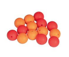 Rayher 14869287 Silikonperlen, Rot-Töne, 15 mm ø, Beutel 14 Stück, für versch. Baby-Accessoires wie Schnullerketten, Kinderwagenketten, Greifringe etc.