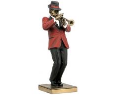 Unbekannt 31,1 cm Trompete Player Kalt gegossen Deko Figur, Bronze Farbe