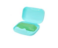 Vonpri Seifenbox Halter Seifenschale Seifenspender Behälter Behälter für Bad Camping Gym 1 Packung blau