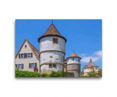 Premium Textil-Leinwand 75 x 50 cm Quer-Format Romantisches Dettelbach | Wandbild, HD-Bild auf Keilrahmen, Fertigbild auf hochwertigem Vlies, Leinwanddruck von Hanna Wagner