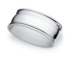 silberkanne Serviettenringe Fadenmuster L 6 cm für Stoffservietten Silber Plated versilbert in Premium Verarbeitung
