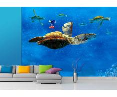 AG Design FTDXXL 2228 Findet Nemo Disney, Papier Fototapete Kinderzimmer- 360x255 cm - 4 teile, Papier, multicolor, 0,1 x 360 x 255 cm