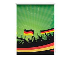 Lichtblick Verdunklungsrollo Klemmfix, 90 x 150 cm mit Motiv Deutschlandfahne - Grün Montage ohne Bohren, blickdichter Sicht-und Sonnenschutz, Motivrollo mit Verdunklungsfunktion