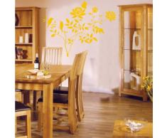 INDIGOS 4052166072373 Wandtattoo w435 Pflanze Blume Wandaufkleber 120 x 114 cm, gold