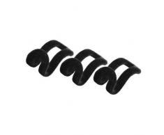 Fackelmann 61255 Verbindungshaken für Kleiderbügel 4,5x2,5cm 3 Stück aus ABS, Schwarz, 4,5 x 2,5 x 2 cm