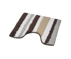 Ridder 72801070-350 Badezimmerteppich, Vorleger mit Ausschnitt ca. 50x50 cm, Tutu, grau/schwarz