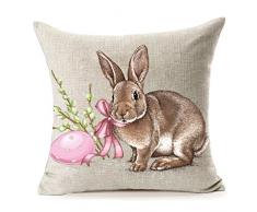 MFGNEH Home Decor Baumwolle Leinen Kissenbezug 18 x 18, Niedlicher Elefant Überwurf Brille Tragen Kissen Fall Kissenbezug für Sofa, Christmas Gifts D