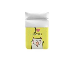 BIPOLART Deckenbezug Nestchen und Kissen, Baumwolle, Mehrfarbig, 145 x 115 x 3 cm