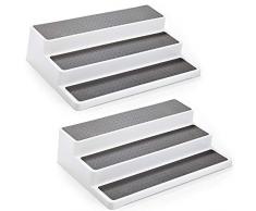 Home Intuition ™ 3-Tier-Spice Rack Schritt Regal Schrank Organizer L weiß