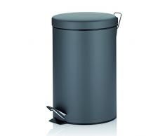 Kela 10942 Kosmetikeimer, 12 l, Silent Close, Metall, Timon, Dunkelgrau