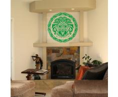 INDIGOS 4052166046640 Wandtattoo w277 Ornament, Orient Wandaufkleber, 96 x 95 cm, grün